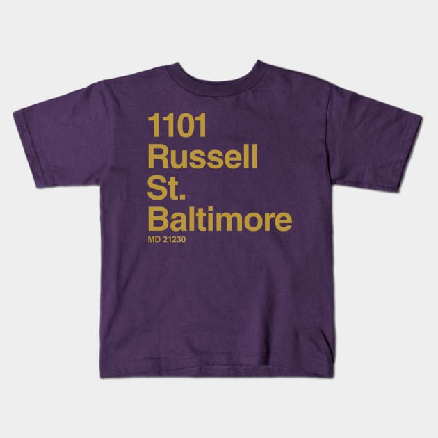 Baltimore Ravens Maryland Stadium Kids T-Shirt by Venue Pin